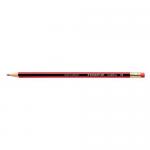 Staedtler 112 Tradition HB Pencil Rubber Tip Red/Black Barrel (Pack 12) - 112HBRT 33317TT