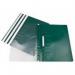 This photo shows a pack of 25 green polypropylene A4 ValueX report files. The files have a professional look and are neatly organized on a desk or shelf. Each file has a label for easy identification. Perfect for storing and organizing important documents.