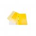 The picture shows a stack of 25 yellow A4 polypropylene report files with the label ValueX Report Files, with the product code 400198060 and 33489PF. The files have a sleek and professional design, perfect for organizing important documents and reports.
