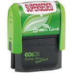 Colop Green Line P20 Self Inking Word Stamp SUPERSEDED 37x13mm Red Ink - C144837SUP 33965CL