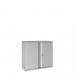 Phoenix SCL Series 2 Door 1 Shelf Steel Storage Cupboard in Grey with Key Lock SCL0891GGK 