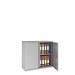 Phoenix SCL Series 2 Door 1 Shelf Steel Storage Cupboard in Grey with Key Lock SCL0891GGK 