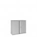 Phoenix SCL Series 2 Door 1 Shelf Steel Storage Cupboard in Grey with Key Lock SCL0891GGK 34346PH