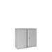 Phoenix SCL Series 2 Door 1 Shelf Steel Storage Cupboard in Grey with Key Lock SCL0891GGK 34346PH