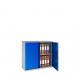 Phoenix SCL Series 2 Door 1 Shelf Steel Storage Cupboard Grey Body Blue Doors with Key Lock SCL0891GBK 