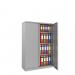 Phoenix SCL Series 2 Door 3 Shelf Steel Storage Cupboard in Grey with Key Lock SCL1491GGK 