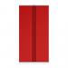 Phoenix SCL Series 2 Door 4 Shelf Steel Storage Cupboard Grey Body Red Doors with Key Lock SCL1891GRK 