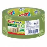 Tesa ecologo Printed Polypropylene Packaging Tape 50mmx66m Green (Pack 6) 58156 34441TE