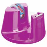 tesa Easy Cut Compact Tape Dispenser for 19mm Tapes Plus 1 Roll of 15mmx10m Tape Pink 34525TE