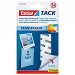 Tesa Tack Double Sided Adhesive Pads Transparent (Pack 72) 34672TE