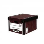 Fellowes Bankers Box Premium Classic Storage Box Presto Board Woodgrain (Pack 10) 7250501 35151FE