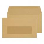 ValueX 89 x 152mm Envelopes Wallet Gummed Centre Window Manilla 70gsm (Pack 1000) - 23770 35169BL