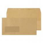 Blake Everyday Envelopes DL Manilla Wallet Window Self Seal 80gsm 110x220mm (Pack 1000) - 11884 35197BL