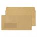 Blake Everyday Envelopes DL Manilla Wallet Window Self Seal 80gsm 110x220mm (Pack 1000) - 11884 35197BL