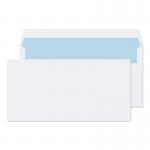 Blake Everyday Envelopes DL White Wallet Plain Self Seal 100gsm 110x220mm (Pack 500) - 7772 35204BL