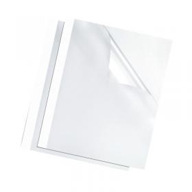 Fellowes Thermal Binding Cover A4 1.5mm Clear PVC Front White Card Back (Pack 100) 53151 35375FE