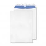 This photograph features a stack of pristine, white Blake C4 envelopes. Each envelope measures 324x229mm and is made of smooth, 120gsm paper. The sleek, peel and seal closure adds a touch of sophistication to these premium envelopes.