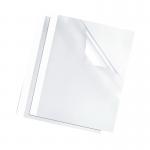 Fellowes Thermal Binding Cover A4 6mm Clear PVC Front White Card Back (Pack 100) 53154 35480FE