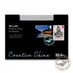 Blake Creative Shine Wallet Envelope C5 Peel and Seal Plain 130gsm Metallic Silver (Pack 25) 35673BL
