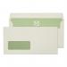 Blake Environmental Envelopes DL Natural White Wallet Window Self Seal 90gsm 110x220mm (Pack 500) - RE4360 35736BL