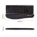 Fellowes PlushTouch Keyboard Wrist Rest Black 9252103 36607FE