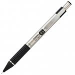 Zebra F-301 Deluxe Retractable Ballpoint Pen 1.0mm Tip 0.5mm Line Stainless Steel Barrel Black Ink (Pack 2) - 1050 36772ZB