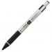 Zebra F-301 Deluxe Retractable Ballpoint Pen 1.0mm Tip 0.5mm Line Stainless Steel Barrel Black Ink (Pack 2) - 1050 36772ZB