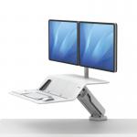 Fellowes Lotus RT Sit Stand Workstation Dual White 8081801 36880FE