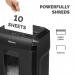 Fellowes Powershred 10M Micro Cut Shredder 19 Litre 10 Sheet Black 4630701 37125FE