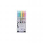 Zebra Mildliner Twin Tip Highlighter Marker Assorted Pastel (Pack 5) - 2597 37192ZB