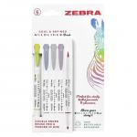 Zebra Mildliner Double Ended Brush Pen Assorted Cool and Refined (Pack 5) - 2692 37213ZB