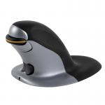 Fellowes Penguin Ambidextrous Vertical Mouse Wireless Large Black/Silver 9894501 37300FE