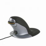 Fellowes Penguin Ambidextrous Vertical Mouse Wired Small Black/Silver 9894801 DD 37321FE