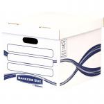 Fellowes Bankers Box Box Board White and Blue (Pack 10) - 4460801 37433FE