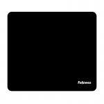 The photograph showcases a sleek and modern Fellowes mouse mat in black. The recycled optical mousepad provides a smooth surface for effortless scrolling and clicking. Its rectangular shape and compact size make it the perfect addition to any workspace.
