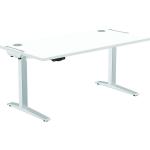 Fellowes Levado Height Adjustable Desk White 1400mm 9708701 37727FE