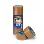 Sellotape Parcel Plus Polypropylene Waterproof Extra Strong Buff Packaging Tape 50mm x 66m Brown (Pack 6) - 2862930 37993HK