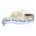 Sellotape Parcel Plus Vinyl Waterproof Extra Strong Packaging Tape 50mm x 66m Clear (Pack 6) - 1445488 38035HK