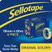 Sellotape Original Easy Tear Extra Sticky Golden Tape 18mm x 66m (Pack 16) - 2974496 38077HK