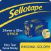 Sellotape Original Easy Tear Extra Sticky Golden Tape 24mm x 33m (Pack 6) - 2974430 38084HK