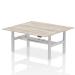 Dynamic Air Back-to-Back W1800 x D800mm Height Adjustable Sit Stand 2 Person Bench Desk With Cable Ports Grey Oak Finish Silver Frame - HA02624 38100DY