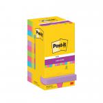 Post-it Super Sticky Notes 76x76mm 90 Sheets Ultra Colours (Pack 12) 654-12SSUC - 7100041729 38179MM