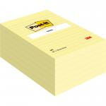 Post-it Notes Large Format Ruled 102x152mm 100 Sheets Yellow (Pack 6) 660 - 7100172753 38207MM