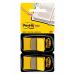 Post-It Index Dispenser Dual Pack Repositionable 25x43mm 2x50 Tabs Yellow (Pack 100) 680-Y2EU - 7000047707 38270MM