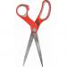 The photo features a pair of 3M Scissors Scotch Comfort Scissors, measuring 180mm in length. The handle is a combination of red and grey, while the blades are silver. The scissors have a sleek and ergonomic design, with curved edges for comfortable handling. The sharp blades are perfect for precise and effortless cutting. The 3M logo is prominently displayed on one side of the handle. Overall, the scissors exude a professional and functional appearance.