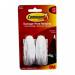 3M Command Medium Oval Hooks With Command Adhesive Strips White (Pack 2) 17081 - 7100117769 38417MM