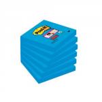 Post-it Super Sticky Notes 76x76mm Mediterranean Blue (Pack 6) 654-6SS-EB 38473MM