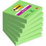 Post-it Super Sticky Notes 76x76mm 90 Sheets Asparagus (Pack 6) 654-6SS-AW - 7100263204 38480MM