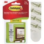 3M Command Medium Picture Hanging Strips Value Pack White (Pack 12) 17204 - 7100235877 38732MM