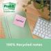 Post it Recycled Notes 76x127mm Assorted Colours 100 Sheets Per Pad (Pack 16) 7100259665 38802MM